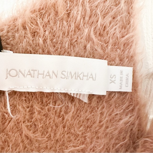 Jonathan Simkhai Caroline Feathered Rib Bralette Plush Blush Pink sz XS - Picture 10 of 11